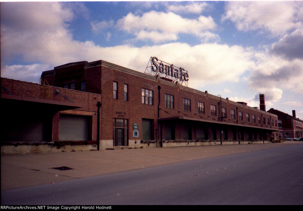 The old Santa Fe station sits vacant in this photo